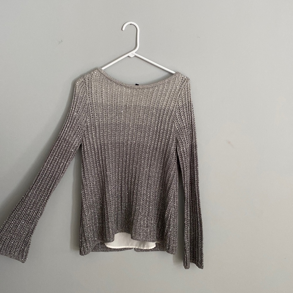 Long sleeve shirt with attached white shirt under